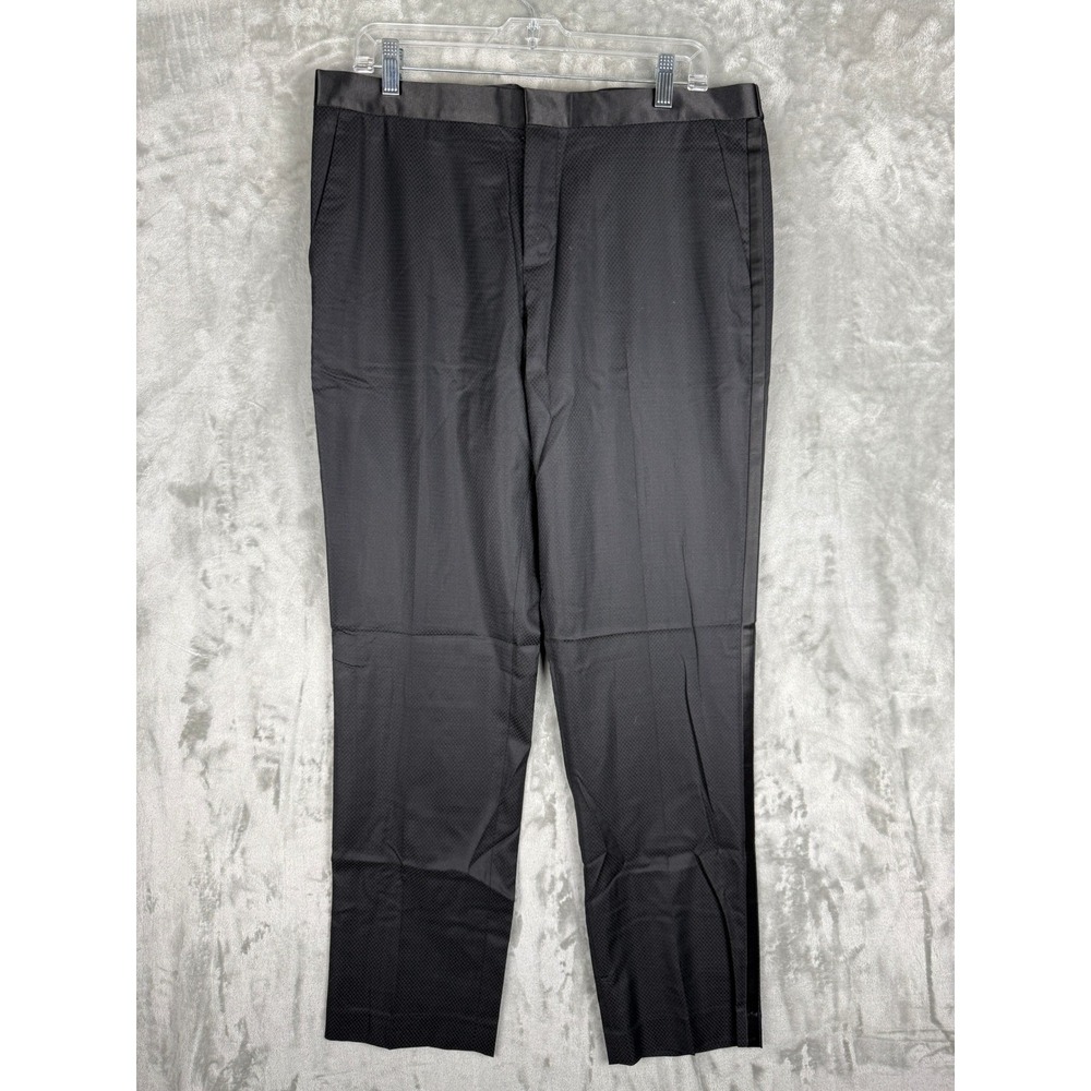 Express Photographer Slim Fit Textured‎ Dress Pants Black 33x32 Mens Formal